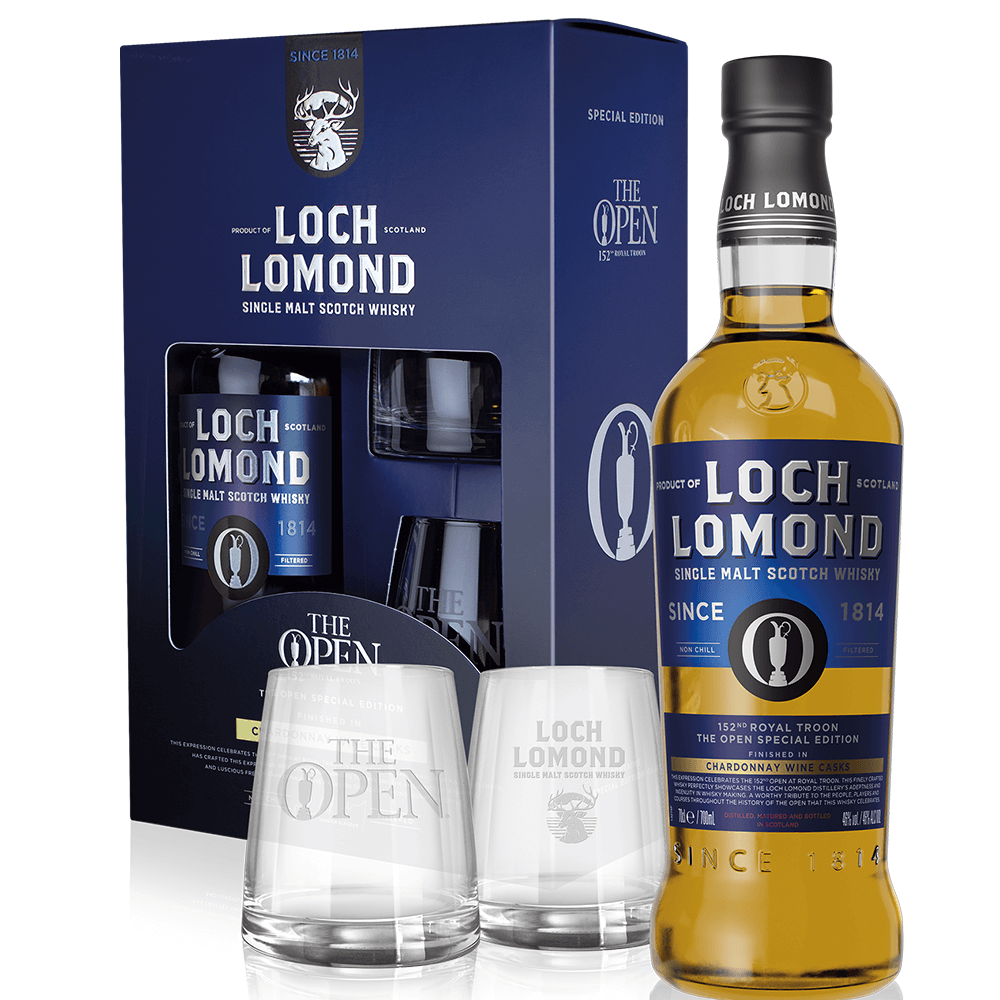 Loch Lomond The Open Special Edition 2024 Chardonnay Wine Finish Whisky 46% Gift Set