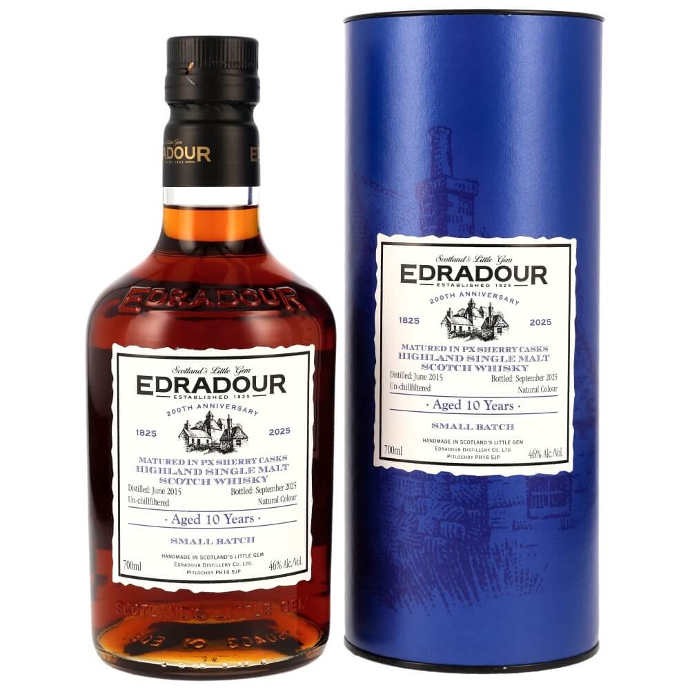 Edradour 10 Jahre 2015/2025 PX 200th Anniversary Whisky 46% 