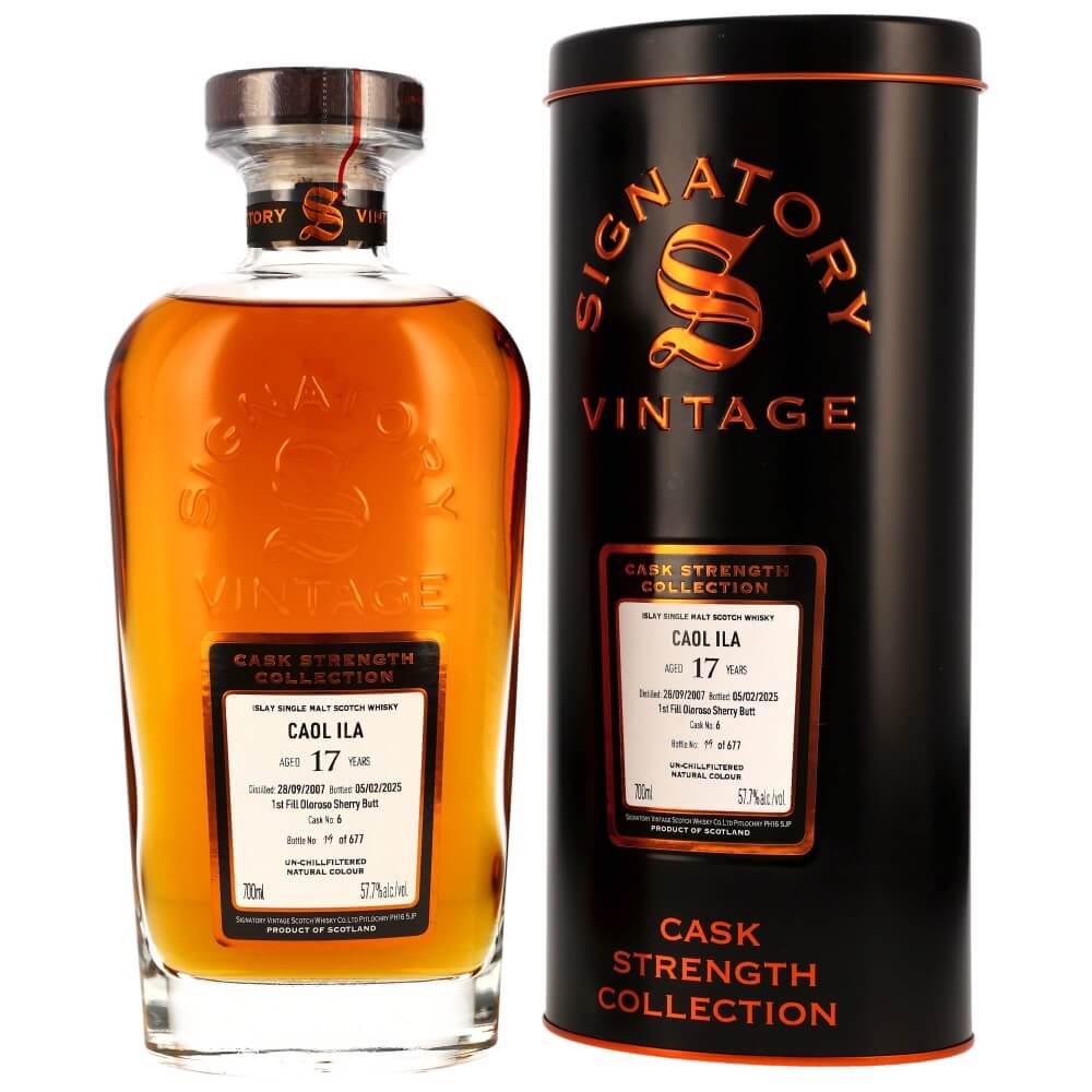 Caol Ila 17 Jahre 2007/2025 Cask Strength Oloroso Sherry Butt #6 Whisky 57,7% (Signatory)
