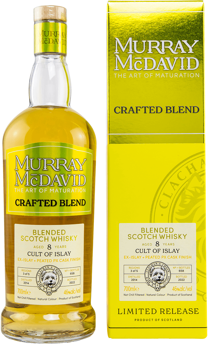 Murray McDavid 8 Jahre 2014/2022 Cult of Islay Peated PX + Ex Islay Cask Whisky 46%
