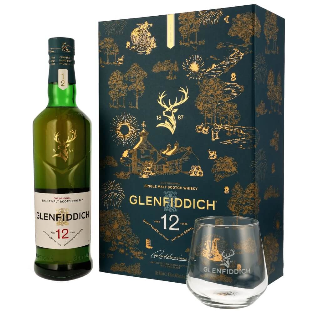 Glenfiddich 12 Jahre Geschenkset 2026 40% mit Whiskytumbler