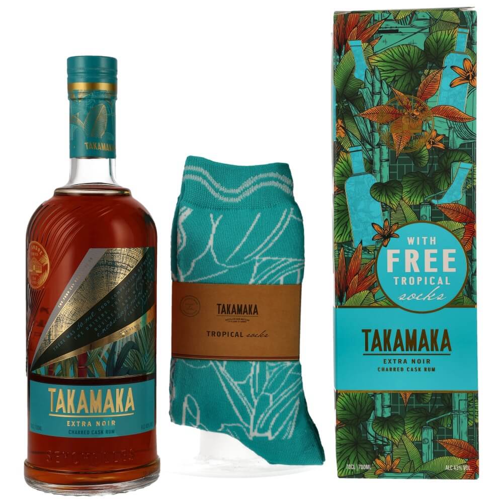 Takamaka Extra Noir Rum 43% + Socken Set
