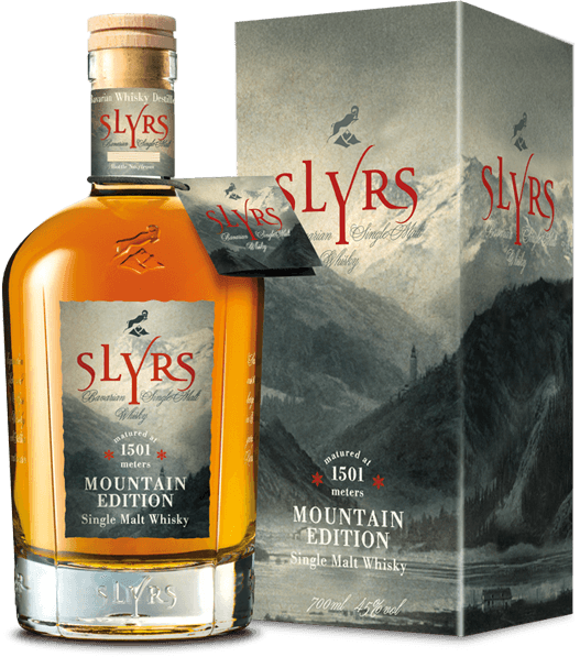 Slyrs Mountain Edition Bavarian Single Malt Whisky 45 Prozent mit Geschenkverpackung