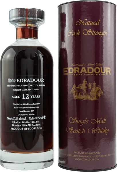Edradour 12 Jahre 2009/2022 Ibisco Sherry Decanter 397 Whisky 57,1%